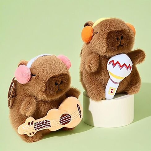 Plush Keychain Capybara Charm for Women Teens & Animal Lovers | for Handbags Purses Backpacks & Car Keys | Birthday Gift in Saudi Arabia