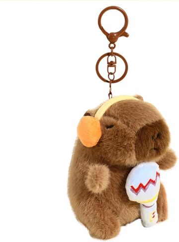 Plush Keychain Capybara Charm for Women Teens & Animal Lovers | for Handbags Purses Backpacks & Car Keys | Birthday Gift in Saudi Arabia