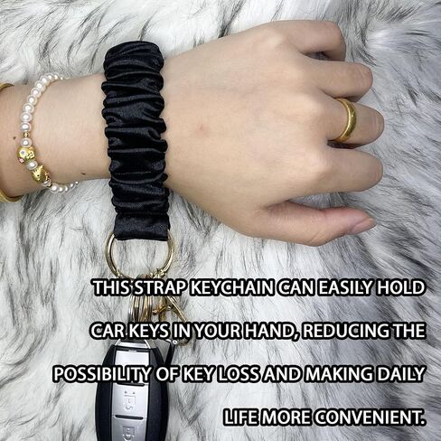 Elastic Wrist Strap Key Chain Car Keychain Wristlet Bracelet Stretchy Keyring Wrist Holder for Women in Saudi Arabia