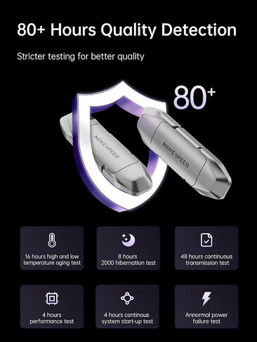 محرك أقراص فلاش MOVE SPEED سعة 128 جيجابايت بسرعة 1000 ميجابايت/ثانية، USB 3.2 Gen2 & 2 نوع C عصا USB صلبة، محرك إبهام USB C، عصا USB C مع حقيبة جلدية بسلسلة مفاتيح (عبوة واحدة) in Kuwait