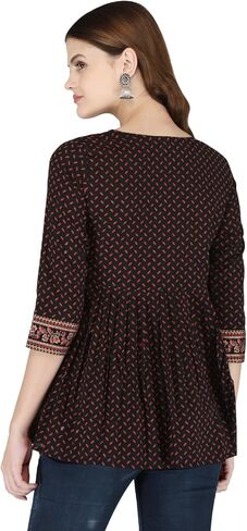 القطن المطبوع الهندي القصيرة kurti تونك قمم للنساء in Kuwait
