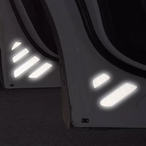 Door Reflective Warning Stickers for Ford Explorer 2020-2025 - Boost Night Visibility, Prevent Collisions, Easy Peel & Stick - Essential for Night Driving (Yellow, Set of 12) in Kuwait