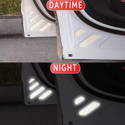 Door Reflective Warning Stickers for Ford Explorer 2020-2025 - Boost Night Visibility, Prevent Collisions, Easy Peel & Stick - Essential for Night Driving (Yellow, Set of 12) in Kuwait