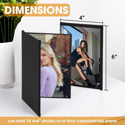 ألبوم صور أكورديون 4x6 - يحمل 10 صور - مثالية لحفلات الزفاف أو الارتباطات أو المقترحات أو التذكارات "لاصقة ذاتية - أسود in Saudi Arabia