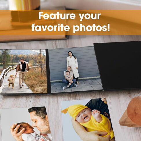 ألبوم صور أكورديون 4x6 - يحمل 10 صور - مثالية لحفلات الزفاف أو الارتباطات أو المقترحات أو التذكارات "لاصقة ذاتية - أسود in Saudi Arabia