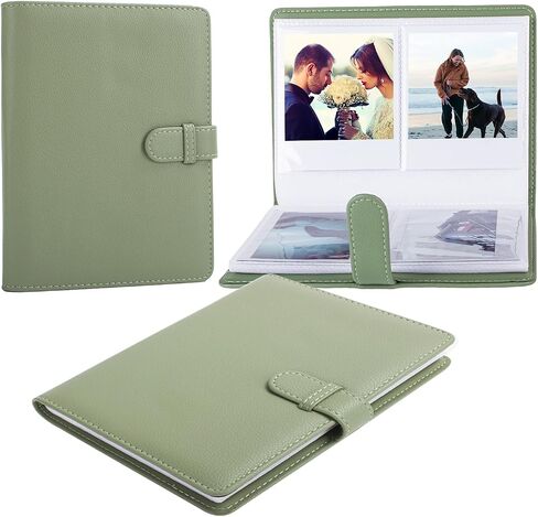 Vintage Photo Album Book for Instax Wide/Polaroid Now/600/i-Type, 80 Pockets PU Leather Photo Holder for Fujifilm Instax Wide 400/300/200/Wide EVO, 3.5x4.25" Photo Album - Brown in Saudi Arabia