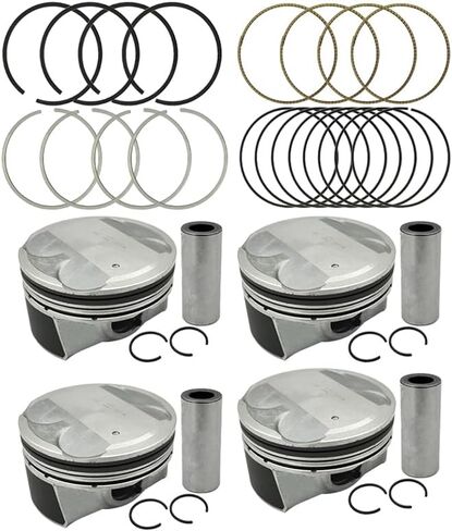 4PCS STD Engine Piston & Ring Kit ، 23041-2E800 23040-2E601 Piston & Piston Rings متوافق مع Hyundai Kona Veloster Elantra/مع KIA 2.0L 2017-2019 in Saudi Arabia