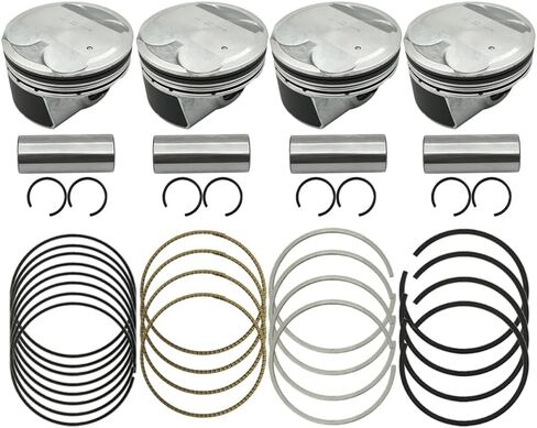 4PCS STD Engine Piston & Ring Kit ، 23041-2E800 23040-2E601 Piston & Piston Rings متوافق مع Hyundai Kona Veloster Elantra/مع KIA 2.0L 2017-2019 in Saudi Arabia