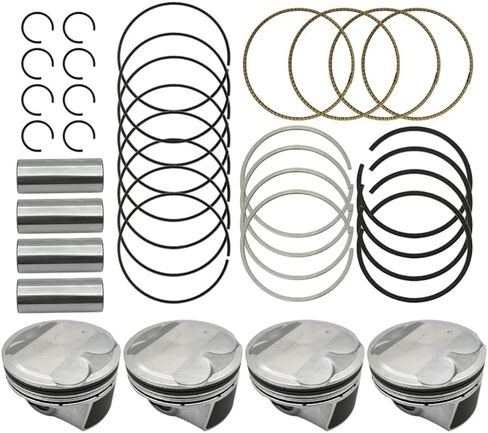 4PCS STD Engine Piston & Ring Kit ، 23041-2E800 23040-2E601 Piston & Piston Rings متوافق مع Hyundai Kona Veloster Elantra/مع KIA 2.0L 2017-2019 in Saudi Arabia