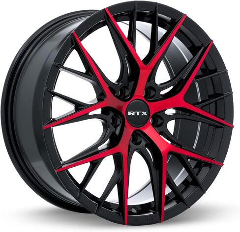 RTX® (RTX) • 083055 • Valkyrie • Gloss Black Machined Red • 18x8 5x114.3 ET40 CB73.1 in Kuwait