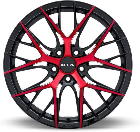 RTX® (RTX) • 083055 • Valkyrie • Gloss Black Machined Red • 18x8 5x114.3 ET40 CB73.1 in Kuwait