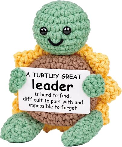 صديق الصداقة هدايا للنساء الرجال - 1pc إيجابية الكروشيه المصنوعة يدويًا ديكور سلحفاة عباد الشمس - هدايا عيد ميلاد للنساء الصداقة ، السلحفاة الحاضرة لأفضل صديق BFF - 2.8x2x3.9 بوصة in Kuwait