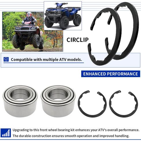 Front Wheel Bearing Kit Compatible with Kawasaki Prairie 360 650 700 2003-2013 Brute Force 650 750 2005-2023 Bayou 300 4X4 1989-2005 in Saudi Arabia