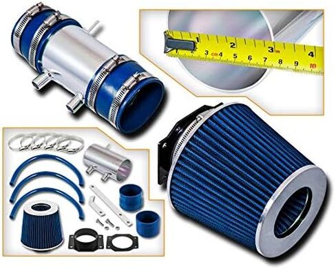 RTUNES RACING Short RAM AIR CHIT + COMBO COMBO متوافق مع 99-04 Frontier/Xterra V6 & Supercharged (Black) in Saudi Arabia