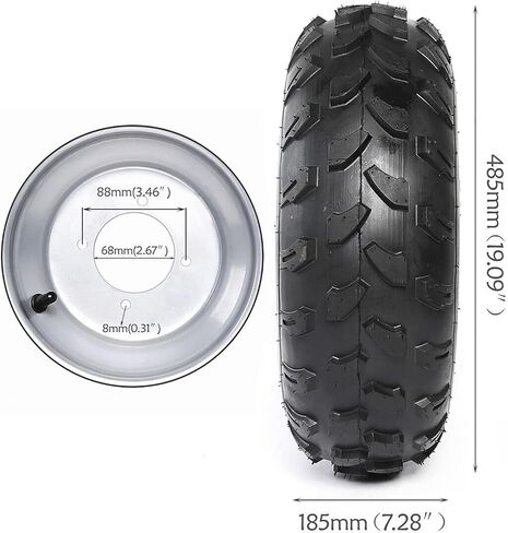 19x7-8 4 Bolt Tyre Wheel Rim for ATV GO KART QUAD in Saudi Arabia