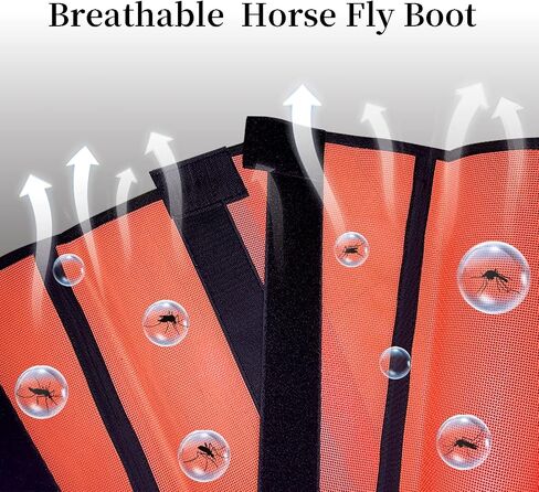 Horse Fly Boots, Fly Boots for Horses Set of 4, Breathable Mesh Horse Leggins Reduce Stomping & Foot Fatique Pet Supplies (4 Pack/Blue) in Saudi Arabia