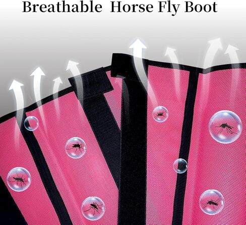 Horse Fly Boots, Fly Boots for Horses Set of 4, Breathable Mesh Horse Leggins Reduce Stomping & Foot Fatique Pet Supplies (4 Pack/Blue) in Saudi Arabia