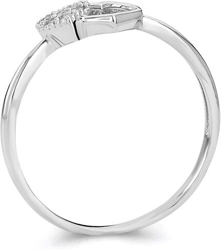 14k Yellow OR White Gold SOLID Double Open Heart Design Fashion Ring in Saudi Arabia