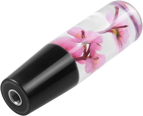 Universal JDM Clear Crystal Pink Real Sakura Flower Flower Manual Gear Shift Knob Syfter Lever Head 15cm in Saudi Arabia