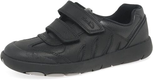 Clarks School للجنسين Child Clarks Rex Stride Kids Leather-Black-G (Wide) -11 UK / 29 EU in Saudi Arabia