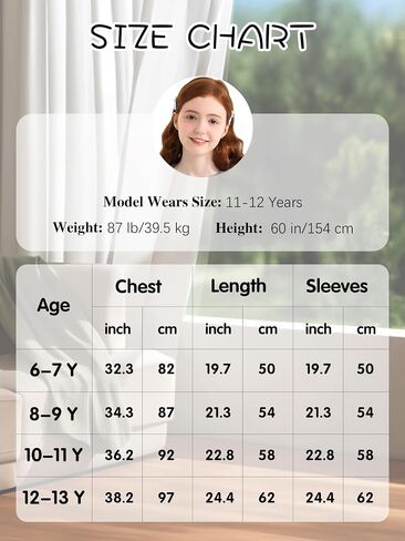 Girls Long Sleeve Shirts Striped Casual Tees Raglan Crewneck Sweatshirts Tops for 6-13 Years in Kuwait