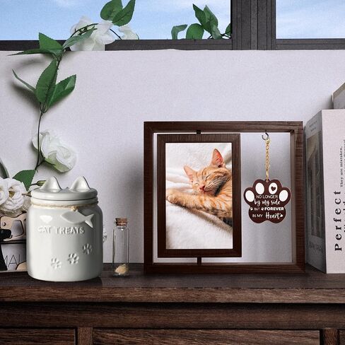 Dog Memorial Gifts for Loss of Dog, Rotating Wooden Picture Frame with Letter, Pet Memorial Gifts for Dog Photo, Loss of Dog Sympathy Gift, Dog Bereavement Remembrance Picture Frame Gift, 4X6inch in Kuwait