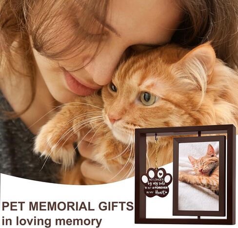 Dog Memorial Gifts for Loss of Dog, Rotating Wooden Picture Frame with Letter, Pet Memorial Gifts for Dog Photo, Loss of Dog Sympathy Gift, Dog Bereavement Remembrance Picture Frame Gift, 4X6inch in Kuwait