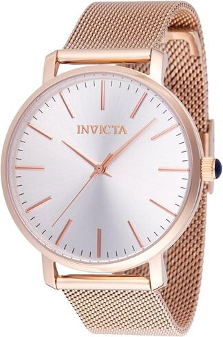 Invicta Angel Lady 38mm Stainless Steel Rose Gold Silver Dial PC21J Quartz in Saudi Arabia