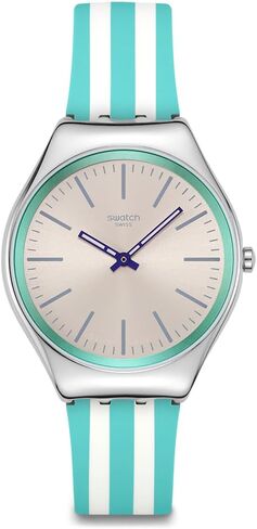 Swatch للجنسين ساعة مشاهدة خضراء من الفولاذ المقاوم للصدأ الكوارتز ساعة الشاطئ in Kuwait
