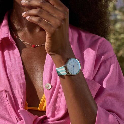 Swatch للجنسين ساعة مشاهدة خضراء من الفولاذ المقاوم للصدأ الكوارتز ساعة الشاطئ in Kuwait