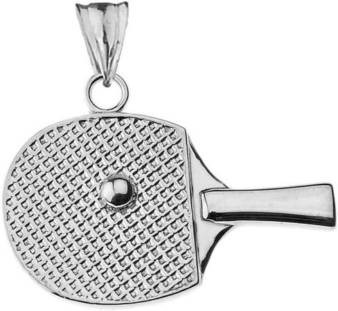 Fine Sterling Silver Table Tennis Racket and Ball Sports Charm Pendant in Saudi Arabia