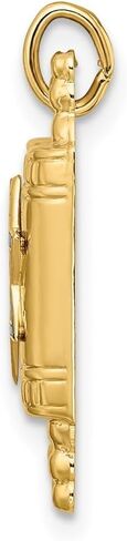 14K الذهب الأصفر توراة الصلبة ونجمة ديفيد قلادة (L-22mm ، W-10.47mm) in Saudi Arabia