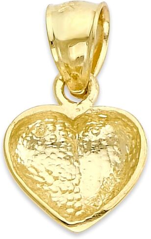Real Solid Gold Heart Pendant in 10k or 14k, Dainty Jewelry Gifts for Her in Saudi Arabia