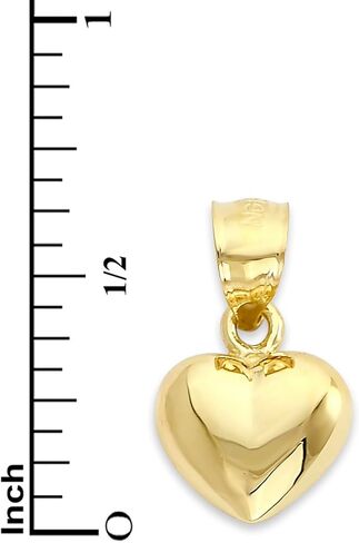 Real Solid Gold Heart Pendant in 10k or 14k, Dainty Jewelry Gifts for Her in Saudi Arabia