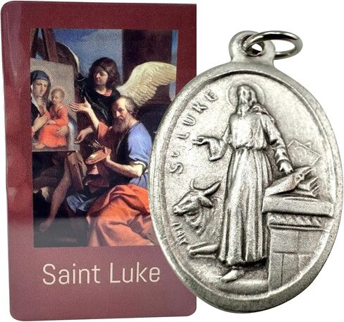 Westmon Works St Luke Medal Medallion الإيطالية مع الولايات المتحدة الأمريكية التي صنعت بطاقة الصلاة المقدسة in Saudi Arabia