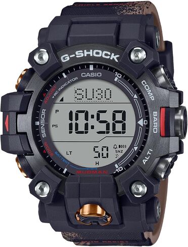 Casio Wristwatch GW-9500TLC-1JR, MUDMAN Radio Solar, Biomass Plastic, Sand Color, Black in Saudi Arabia