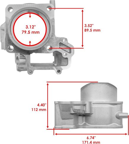 Caltric Engine Cylinders & Piston Kit متوافقة مع Kawasaki Brute Force 650 KVF650 Hg 4x4i 2006-2009 in Saudi Arabia