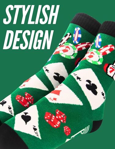 InnoBeta Gambling Gifts Socks for Men Women, Casino Lovers' Gifts, I'd Rather Be at The Casino, One Size Crew Socks in Saudi Arabia