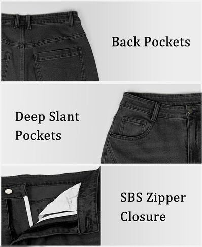 Susclude Mens Baggy Jeans Relaxed Fit Stretch Jeans Y2k Wide Leg Casual Denim Pants Vintage Jeans for Men Streetwear 2025 in Kuwait