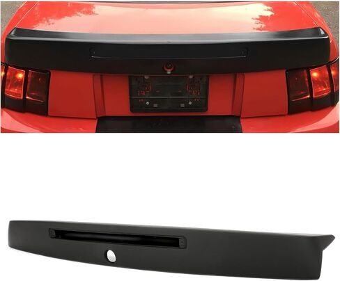 المفسد الجذع الخلفي Kuafu متوافق مع 1999-2004 فورد موستانج موستانج CBR Trunk Spoiler Lip W/Brake Light Hole ، Cobra SVT Style Black in Saudi Arabia