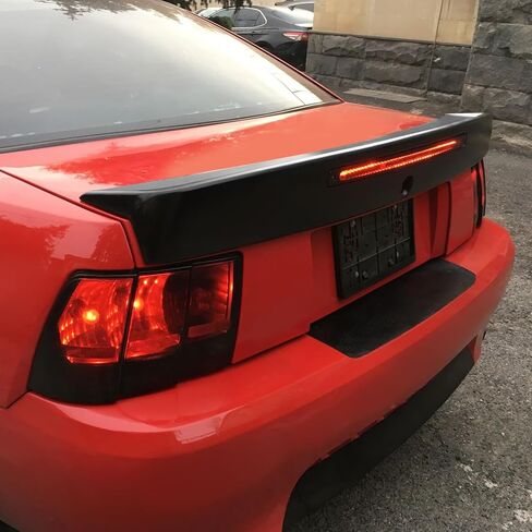 المفسد الجذع الخلفي Kuafu متوافق مع 1999-2004 فورد موستانج موستانج CBR Trunk Spoiler Lip W/Brake Light Hole ، Cobra SVT Style Black in Saudi Arabia
