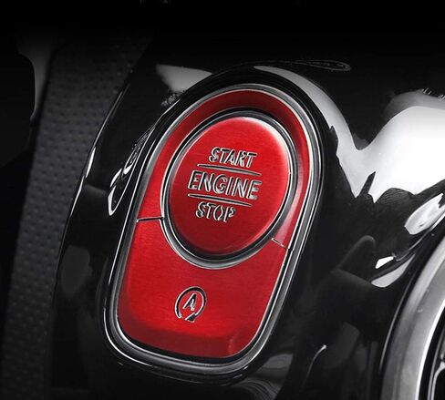 ijdmtoy 3pc set red leuminium bush arge bush bush start regh learch regh ، round incorted fring متوافق مع Mercedes 2018-up W177 A-Class C188 CLA-Class ، 2019-Up x247 GLB-Class ، 2020-Up H247 GLA-CLASS in Saudi Arabia