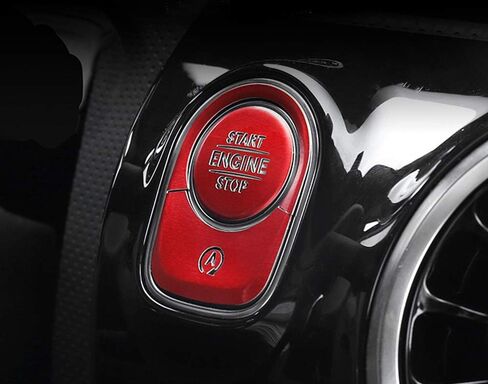 ijdmtoy 3pc set red leuminium bush arge bush bush start regh learch regh ، round incorted fring متوافق مع Mercedes 2018-up W177 A-Class C188 CLA-Class ، 2019-Up x247 GLB-Class ، 2020-Up H247 GLA-CLASS in Saudi Arabia