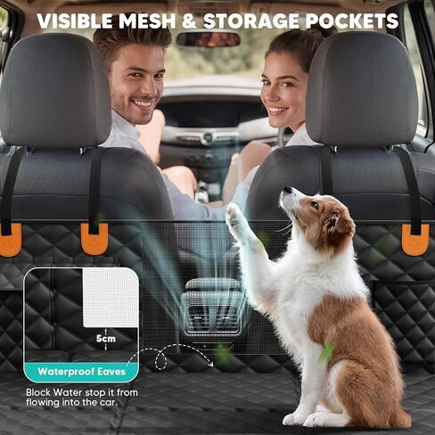 Dog Car Seat Cover for Back Seat, Car Pet Backseat Protector for Dogs, Scratch Proof Nonslip Durable Back Seat Covers for Cars Trucks and SUVs in Saudi Arabia
