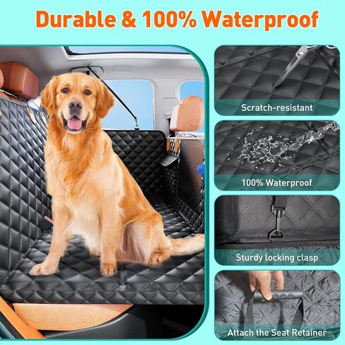Dog Car Seat Cover for Back Seat, Car Pet Backseat Protector for Dogs, Scratch Proof Nonslip Durable Back Seat Covers for Cars Trucks and SUVs in Saudi Arabia