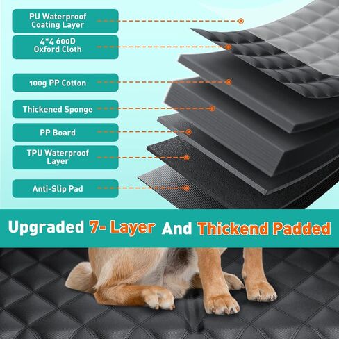 Dog Car Seat Cover for Back Seat, Car Pet Backseat Protector for Dogs, Scratch Proof Nonslip Durable Back Seat Covers for Cars Trucks and SUVs in Saudi Arabia