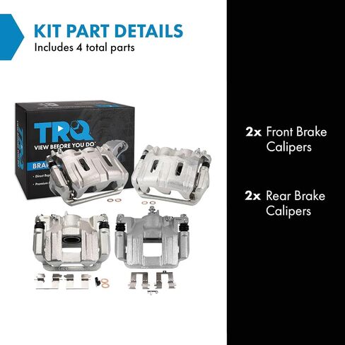 TRQ Brake Caliper Set Compatible with 2011-2017 Honda Odyssey in Saudi Arabia
