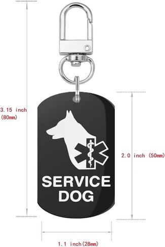 Do Not Pet Patch 2 Pcs Service Id Dog Tag Easily Attach to Collar, Harness (Small-1.18 x 4.33) in Kuwait