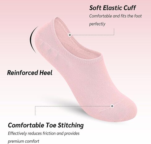 SERISIMPLE Low Cut Thin Womens Viscose Bamboo Socks No Show Invisible Non Slip with Grips Lightweight Liner Flats 6 Pairs in Saudi Arabia
