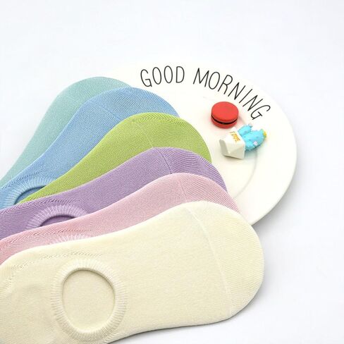 SERISIMPLE Low Cut Thin Womens Viscose Bamboo Socks No Show Invisible Non Slip with Grips Lightweight Liner Flats 6 Pairs in Saudi Arabia